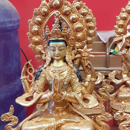 TÔN TƯỢNG QUAN ÂM TỨ THỦ 23CM