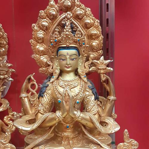 TÔN TƯỢNG QUAN ÂM TỨ THỦ 23CM