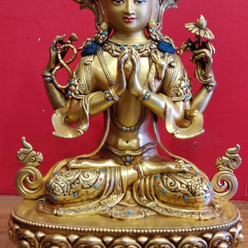 TÔN TƯỢNG QUAN ÂM TỨ THỦ 33CM