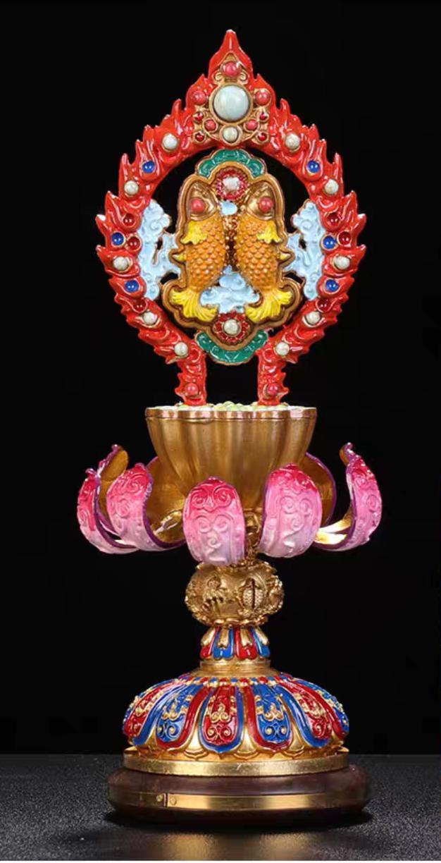 BÁT CÁT TƯỜNG ĐỒNG VẼ MÀU CAO CẤP 24cm 
