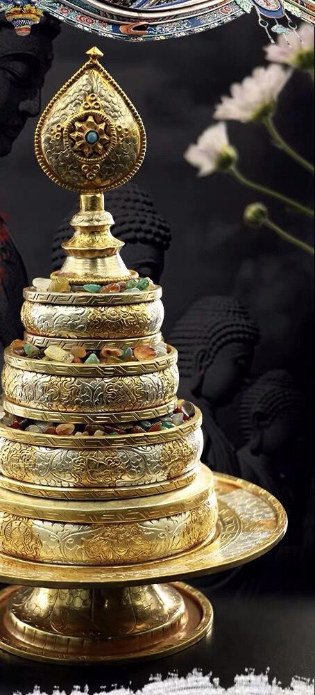 THÁP MANDALA ĐỒNG 23 CM