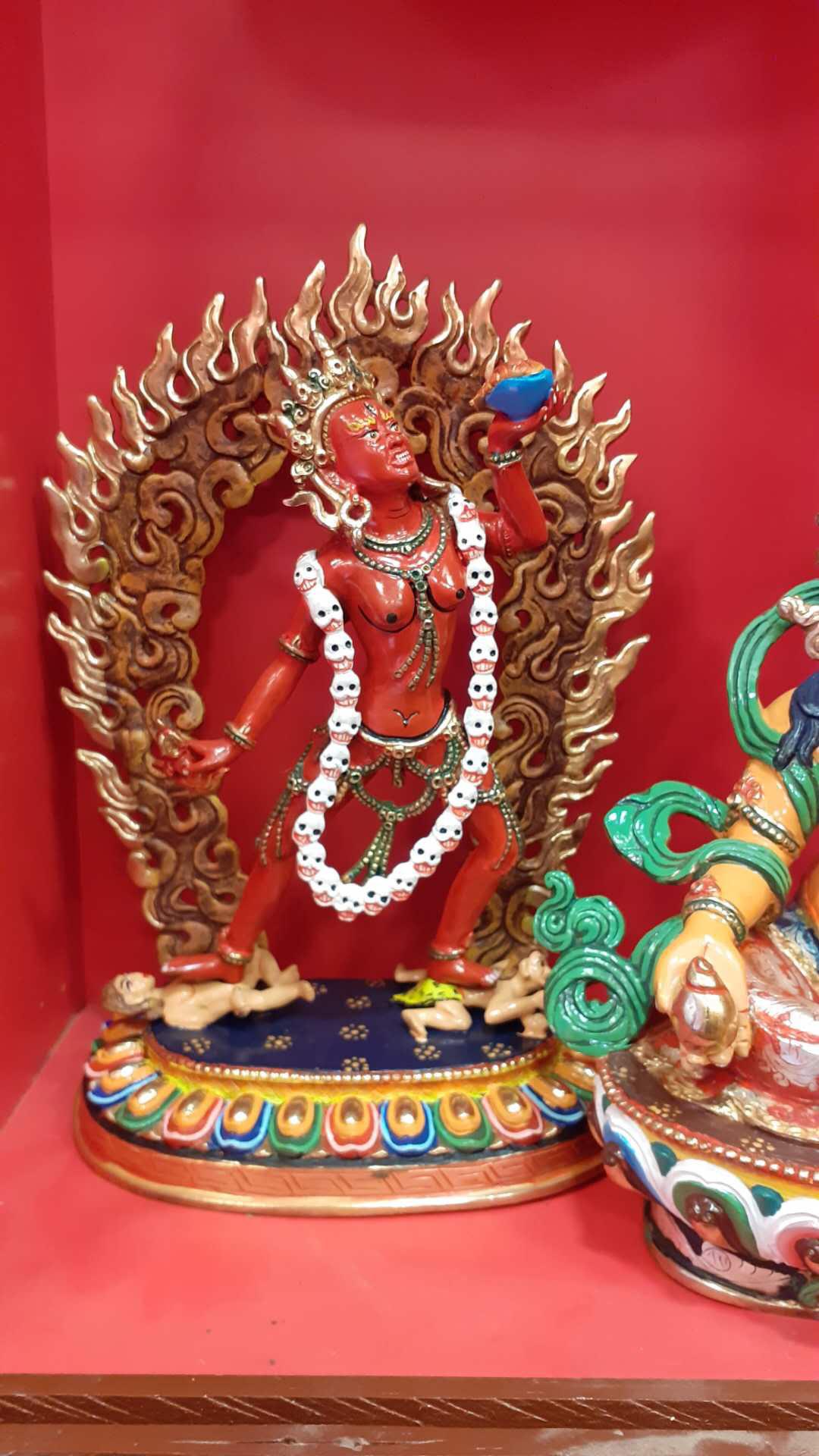 TÔN TƯỢNG DU GIÀ THÁNH NỮ DAKINI NEPAL 23CM