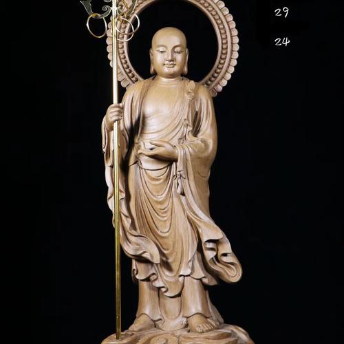 TÔN TƯỢNG ĐỨC ĐỊA TẠNG GỖ TRẦM 76CM