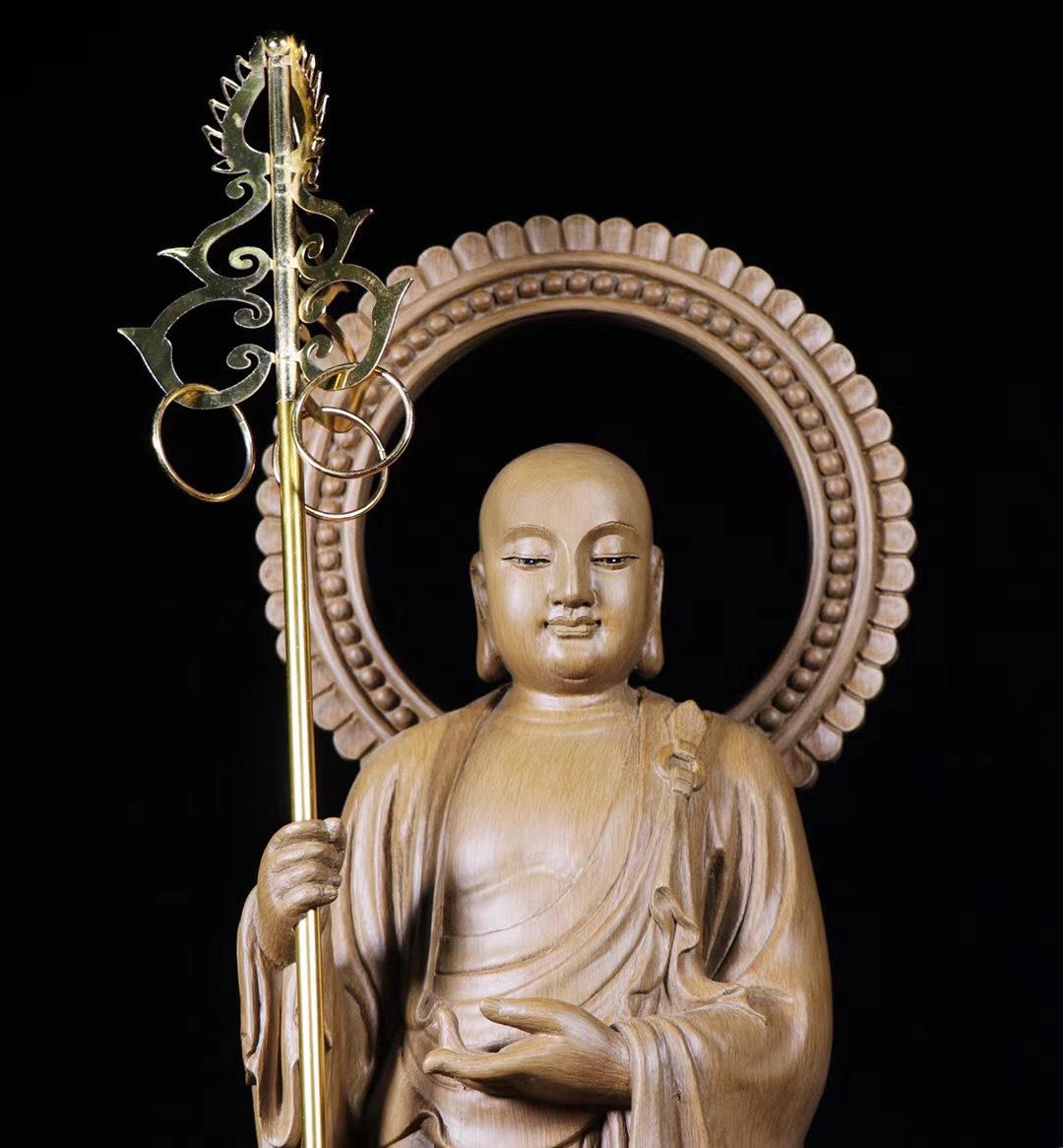 TÔN TƯỢNG ĐỨC ĐỊA TẠNG GỖ TRẦM 76CM