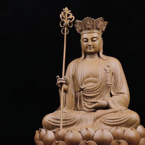 TÔN TƯỢNG ĐỨC ĐỊA TẠNG GỖ TRẦM 58CM