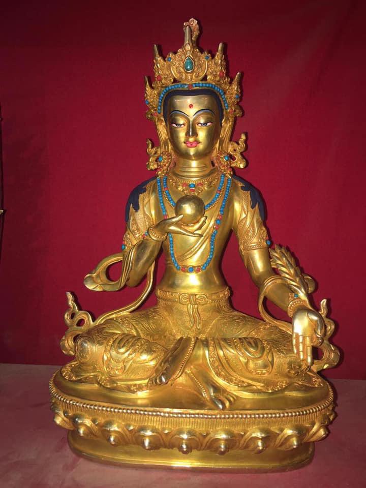 TÔN TƯỢNG ĐỨC ĐỊA TẠNG NEPAL CAO CẤP 33CM
