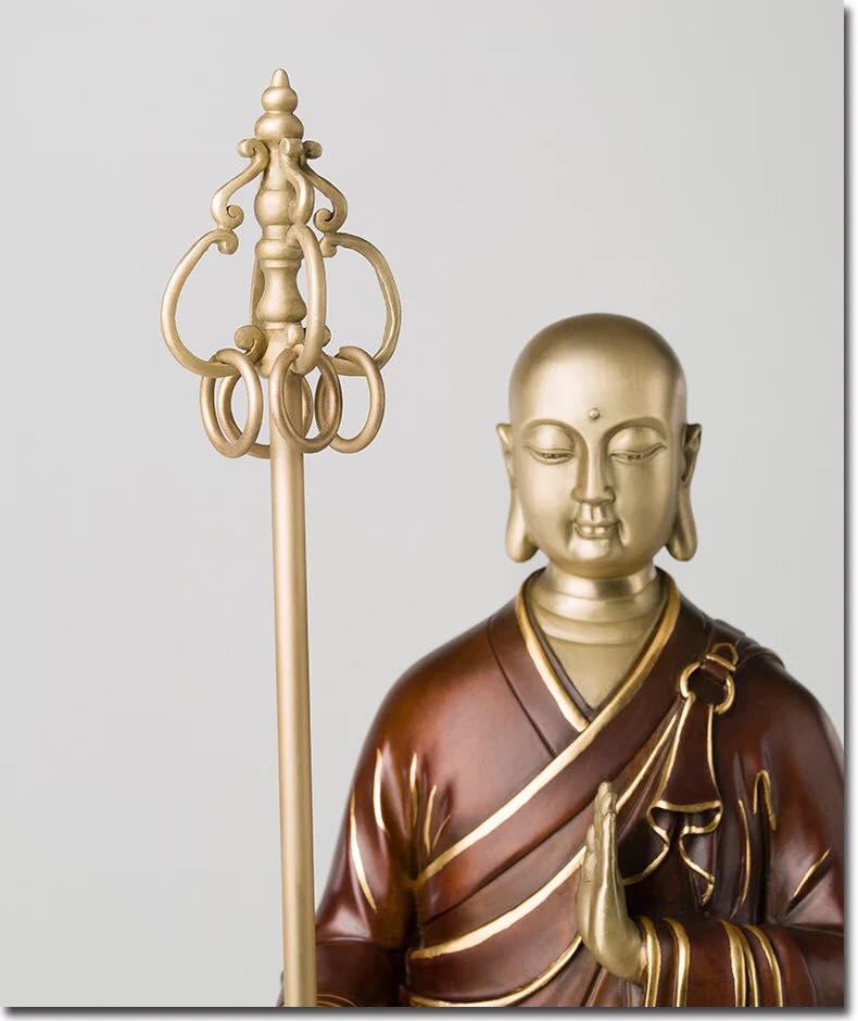 TÔN TƯỢNG ĐỨC ĐỊA TẠNG ĐỒNG 55CM - 76CM