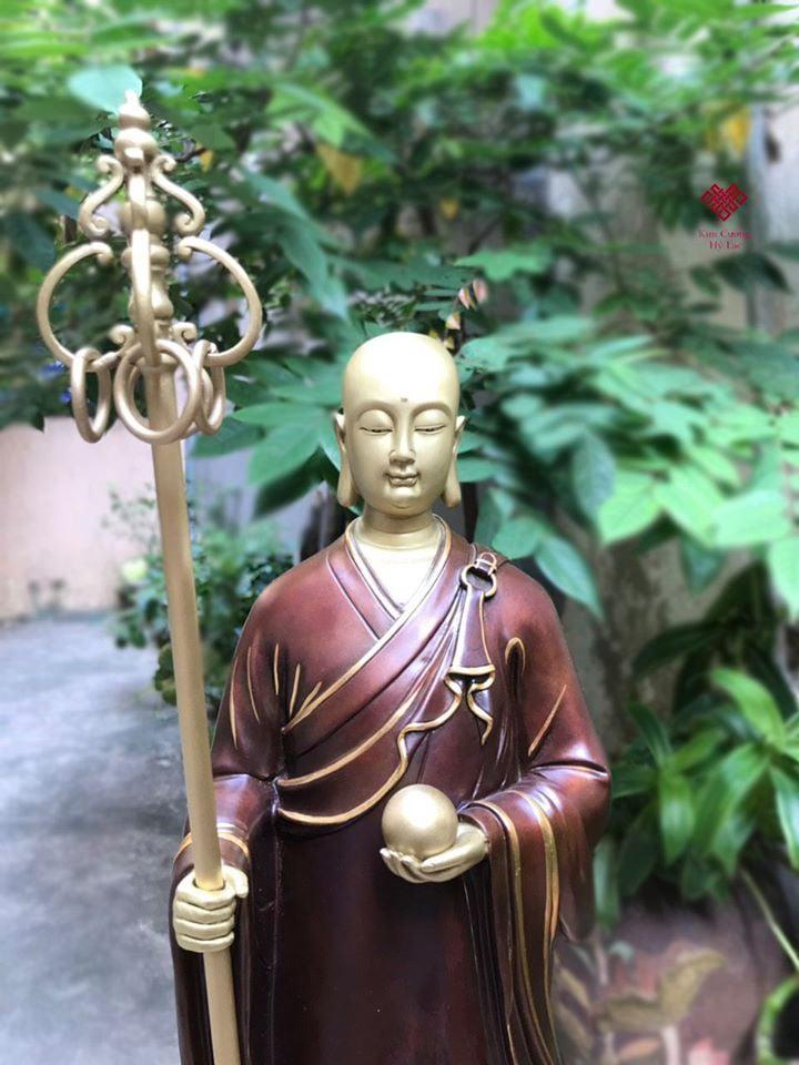 TÔN TƯỢNG ĐỨC ĐỊA TẠNG ĐỒNG 55CM - 76CM