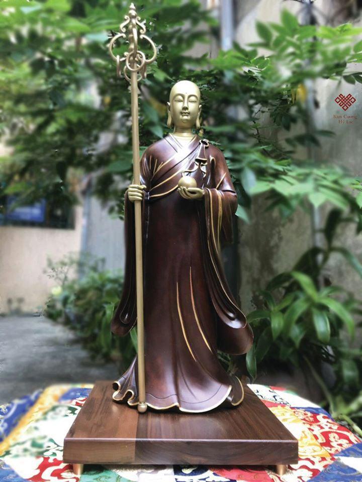 TÔN TƯỢNG ĐỨC ĐỊA TẠNG ĐỒNG 55CM - 76CM