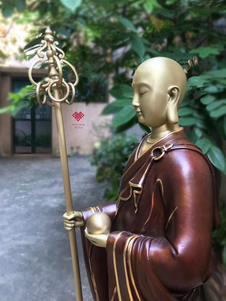 TÔN TƯỢNG ĐỨC ĐỊA TẠNG ĐỒNG 55CM - 76CM