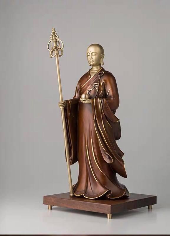 TÔN TƯỢNG ĐỨC ĐỊA TẠNG ĐỒNG 55CM - 76CM