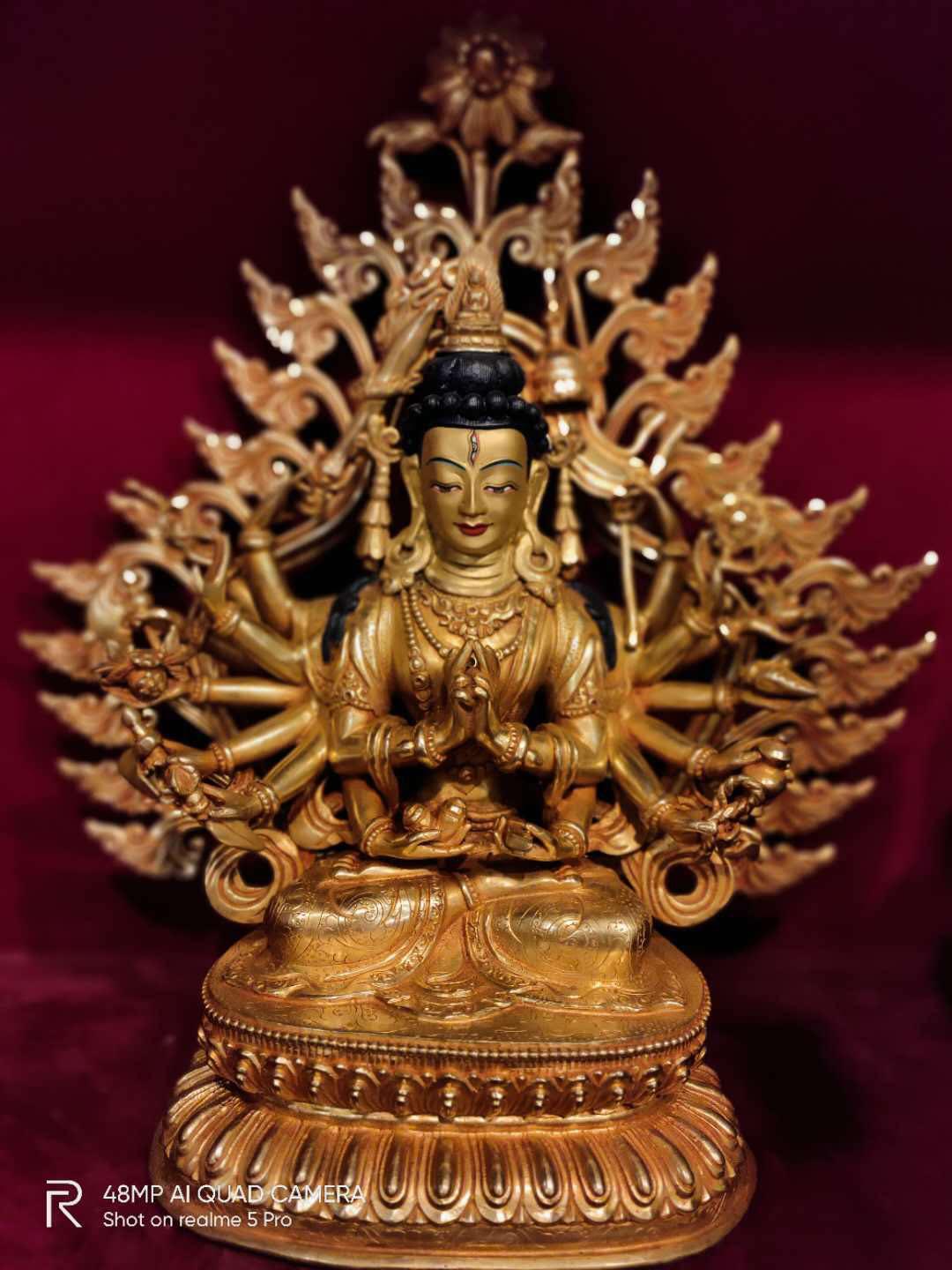 TÔN TƯỢNG ĐỨC CHUẨN ĐỀ PHẬT MẪU 36CM