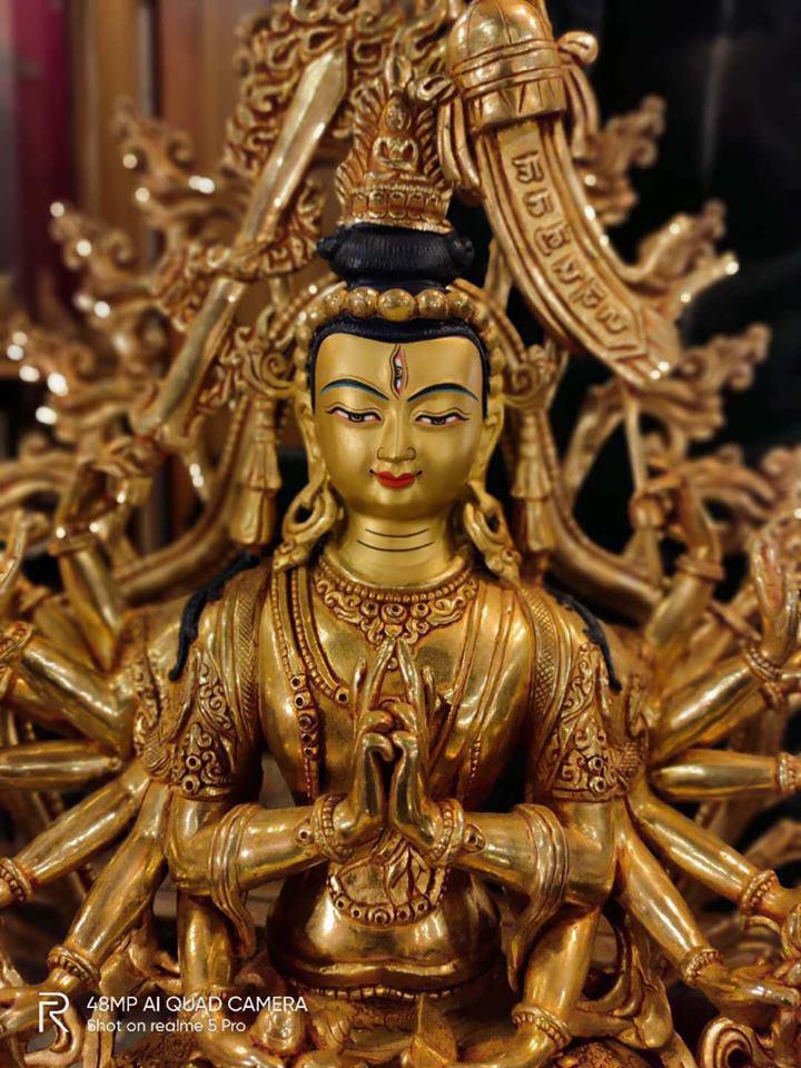 TÔN TƯỢNG ĐỨC CHUẨN ĐỀ PHẬT MẪU NEPAL 41CM