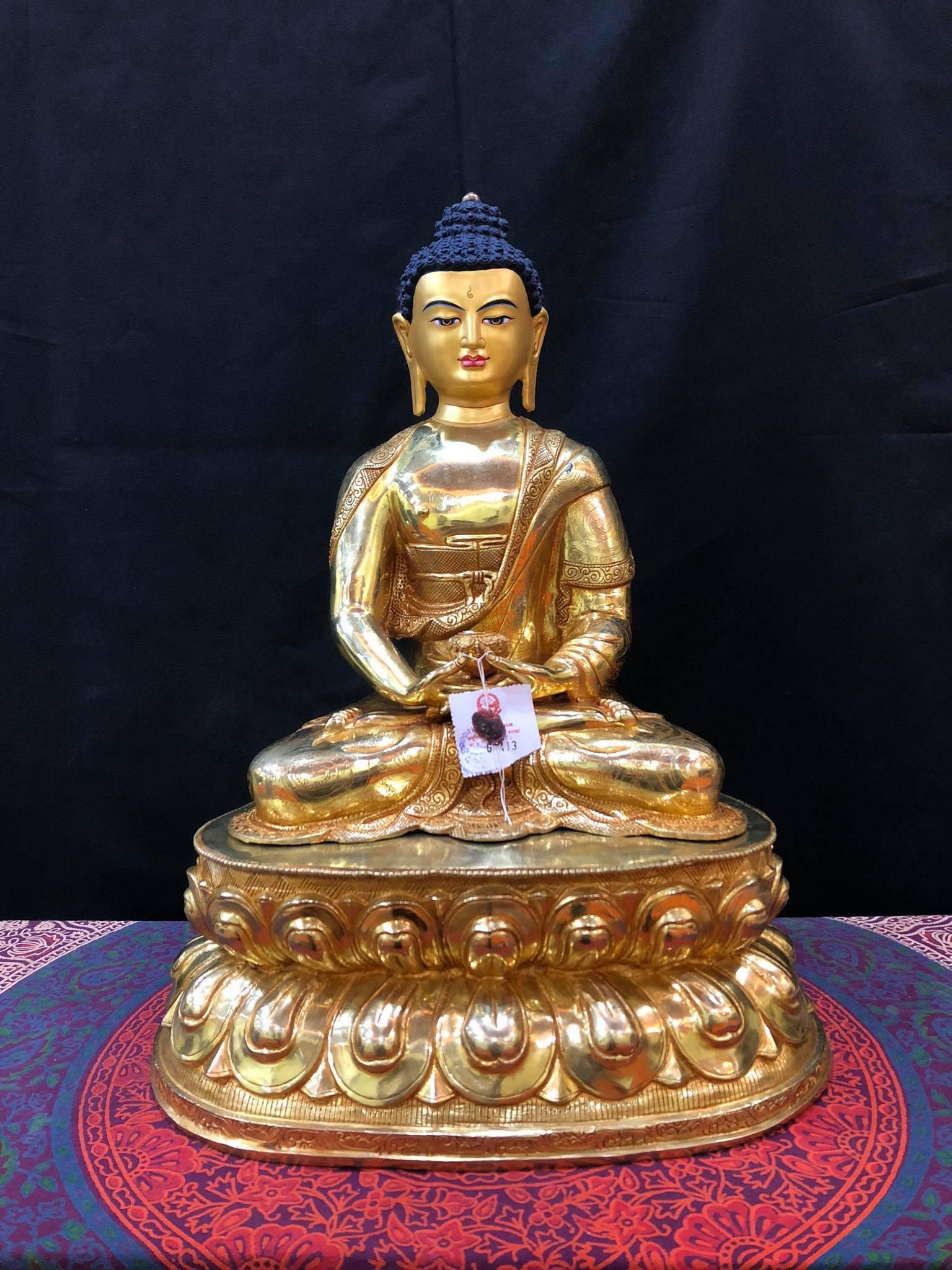 TÔN TƯỢNG ĐỨC A DI ĐÀ ĐỒNG - NEPAL - 48CM