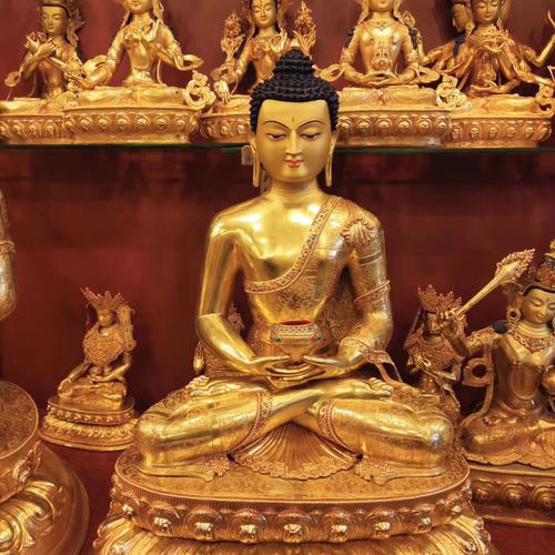 TÔN TƯỢNG A DI ĐÀ ĐỒNG MẠ VÀNG CAO CẤP NEPAL 68CM