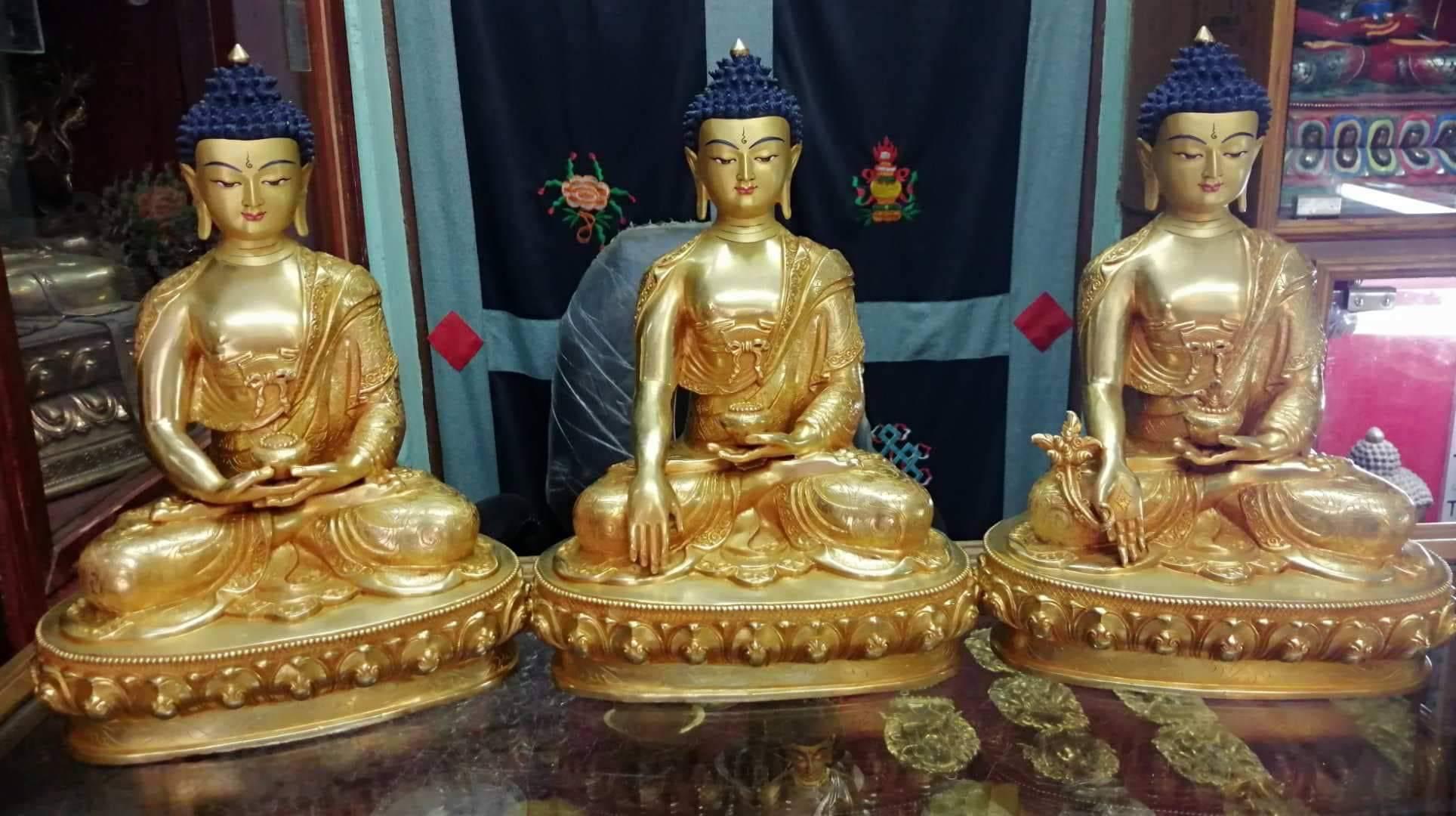 TAM THẾ PHẬT (THÍCH CA - A DI ĐÀ - DƯỢC SƯ) 33CM