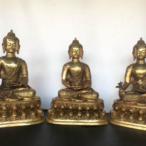 TAM THẾ PHẬT (THÍCH CA - A DI ĐÀ - DƯỢC SƯ) 33CM