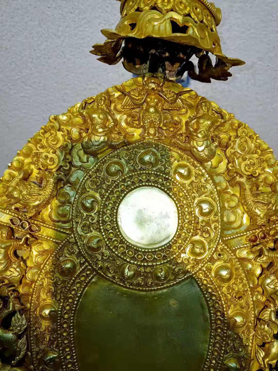 ĐẾ TƯỢNG -ĐỒNG MẠ VÀNG 44CM