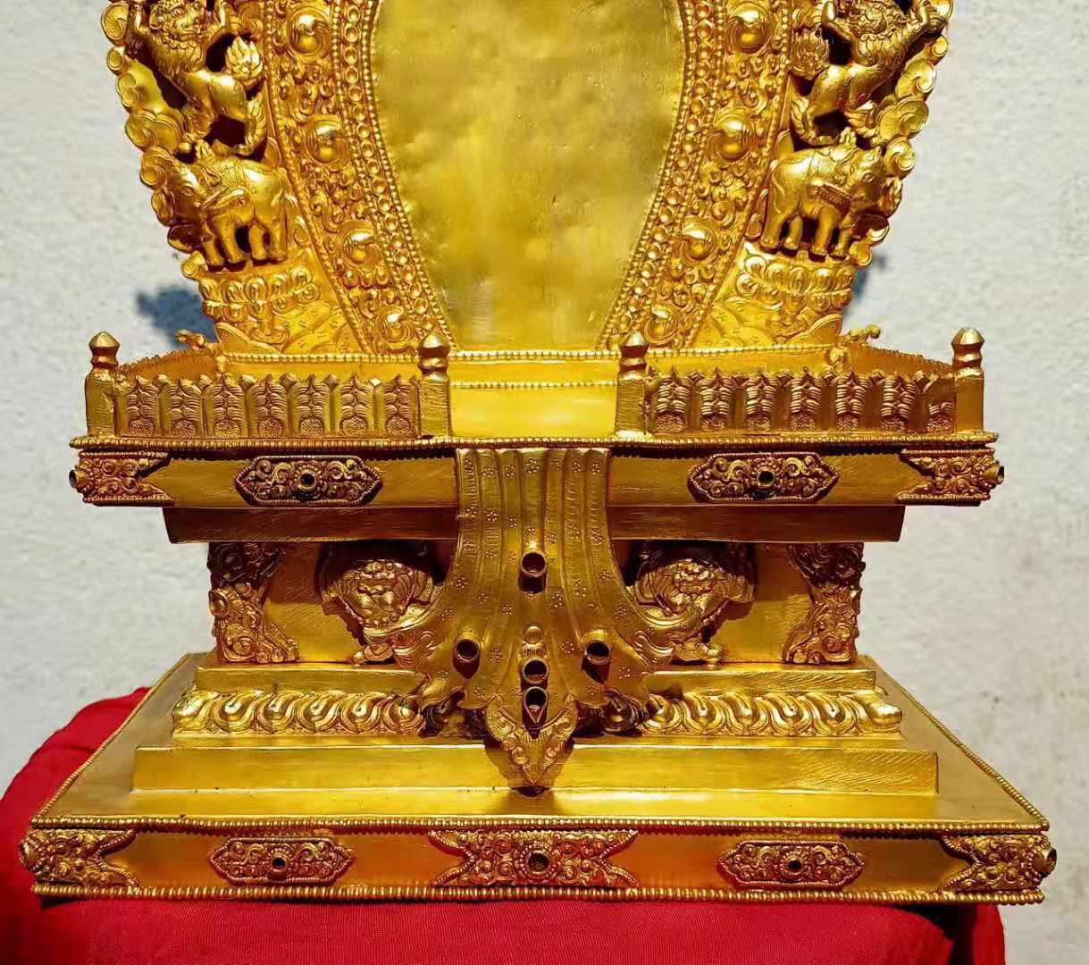 ĐẾ TƯỢNG -ĐỒNG MẠ VÀNG 44CM