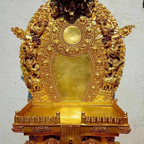ĐẾ TƯỢNG -ĐỒNG MẠ VÀNG 44CM