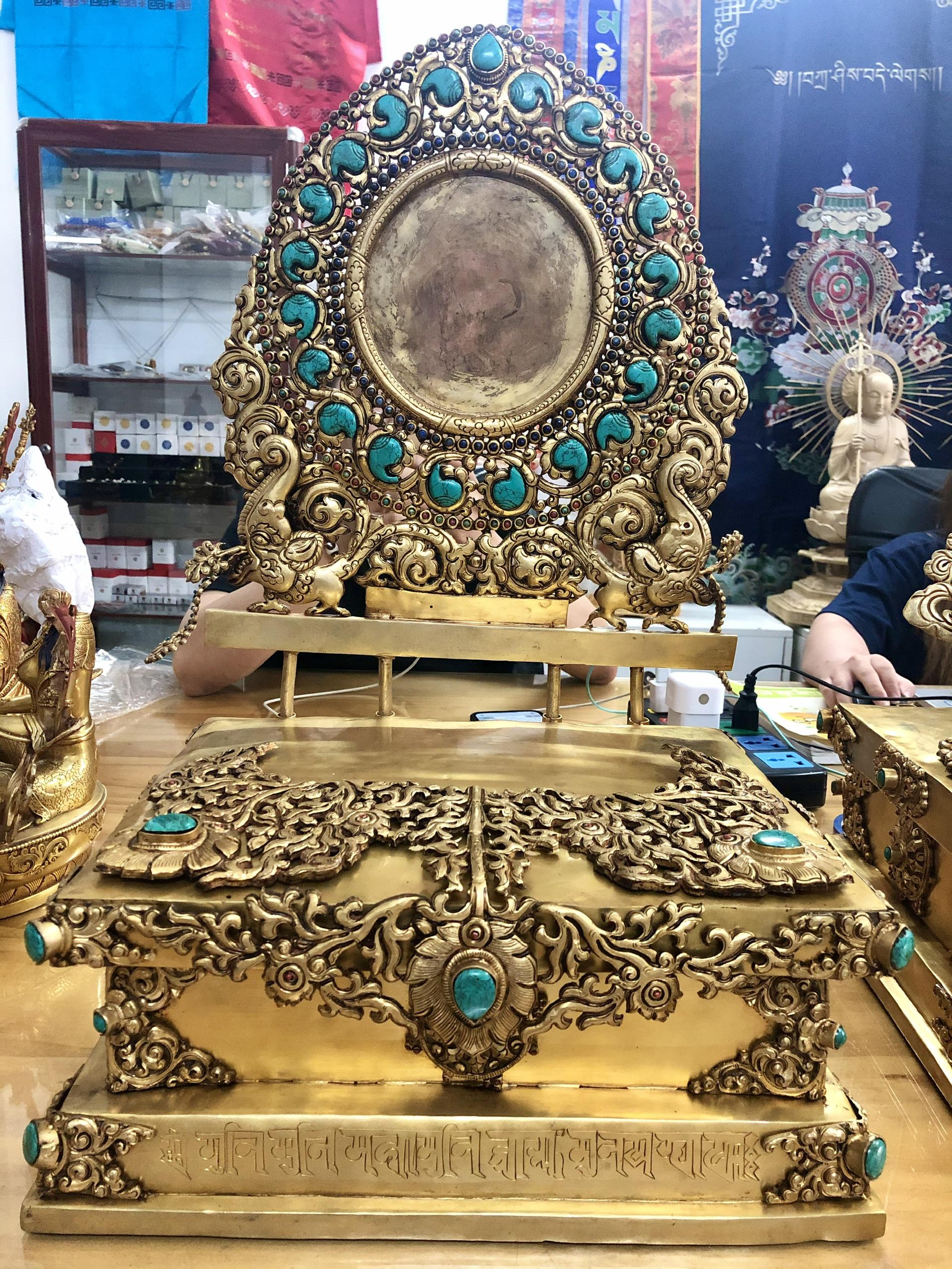 ĐẾ TƯỢNG CẨN ĐÁ CAO CẤP 57 CM