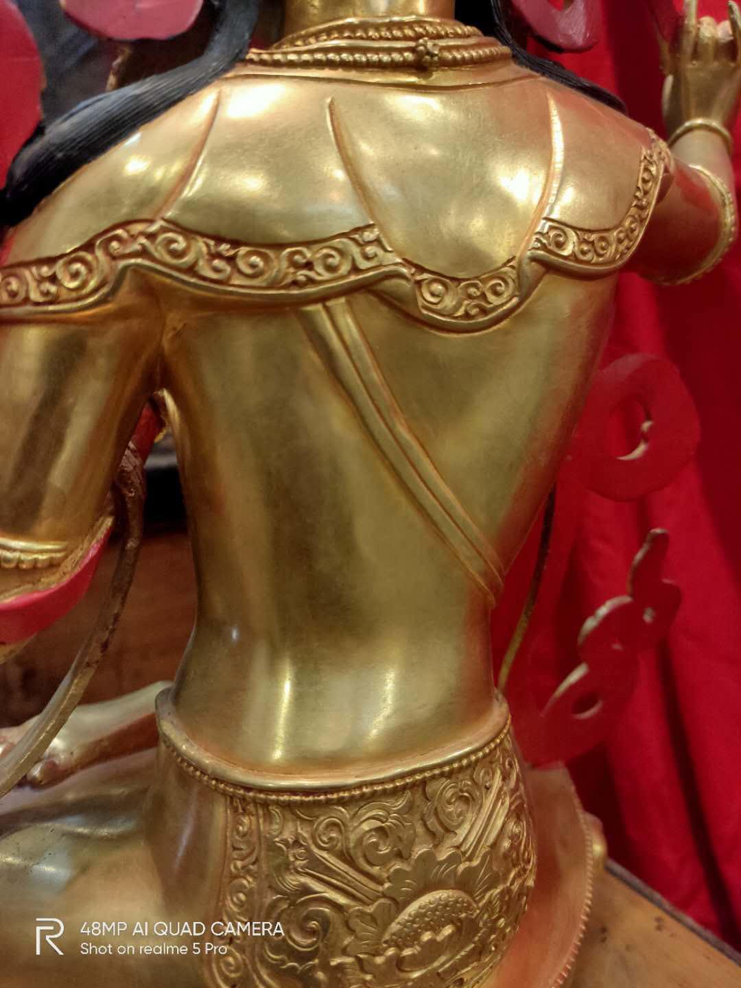 TÔN TƯỢNG VĂN THÙ SƯ LỢI BỒ TÁT NEPAL - 39CM