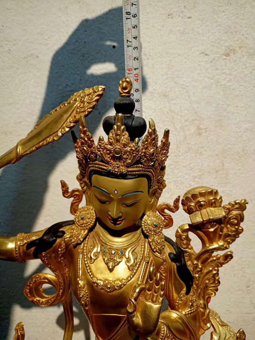 TÔN TƯỢNG VĂN THÙ SƯ LỢI BỒ TÁT NEPAL - 40CM