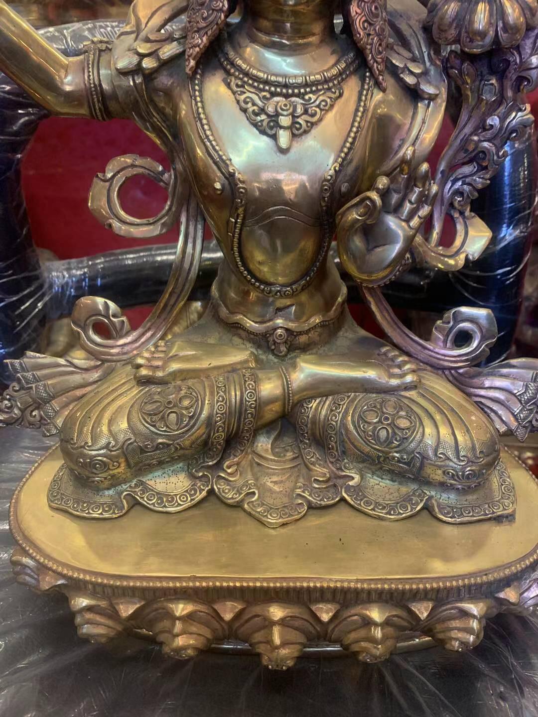 TÔN TƯỢNG VĂN THÙ SƯ LỢI BỒ TÁT NEPAL - 40CM