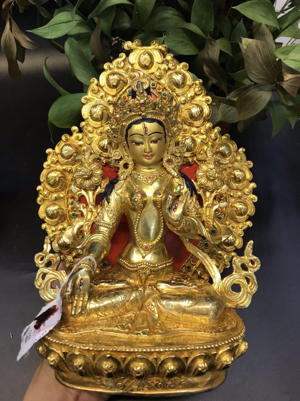 TÔN TƯỢNG TARA TRẮNG 25 CM NEPAL 