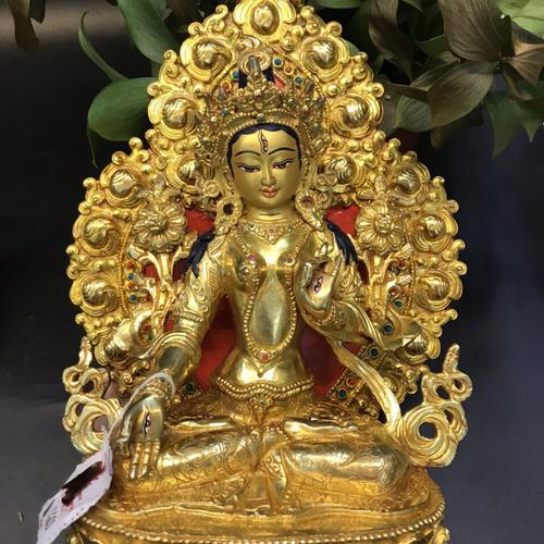 TÔN TƯỢNG TARA TRẮNG 25 CM NEPAL