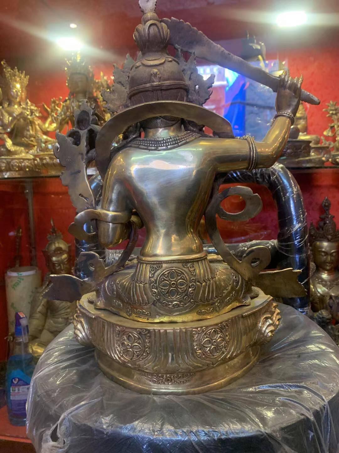 TÔN TƯỢNG VĂN THÙ SƯ LỢI BỒ TÁT NEPAL - 40CM