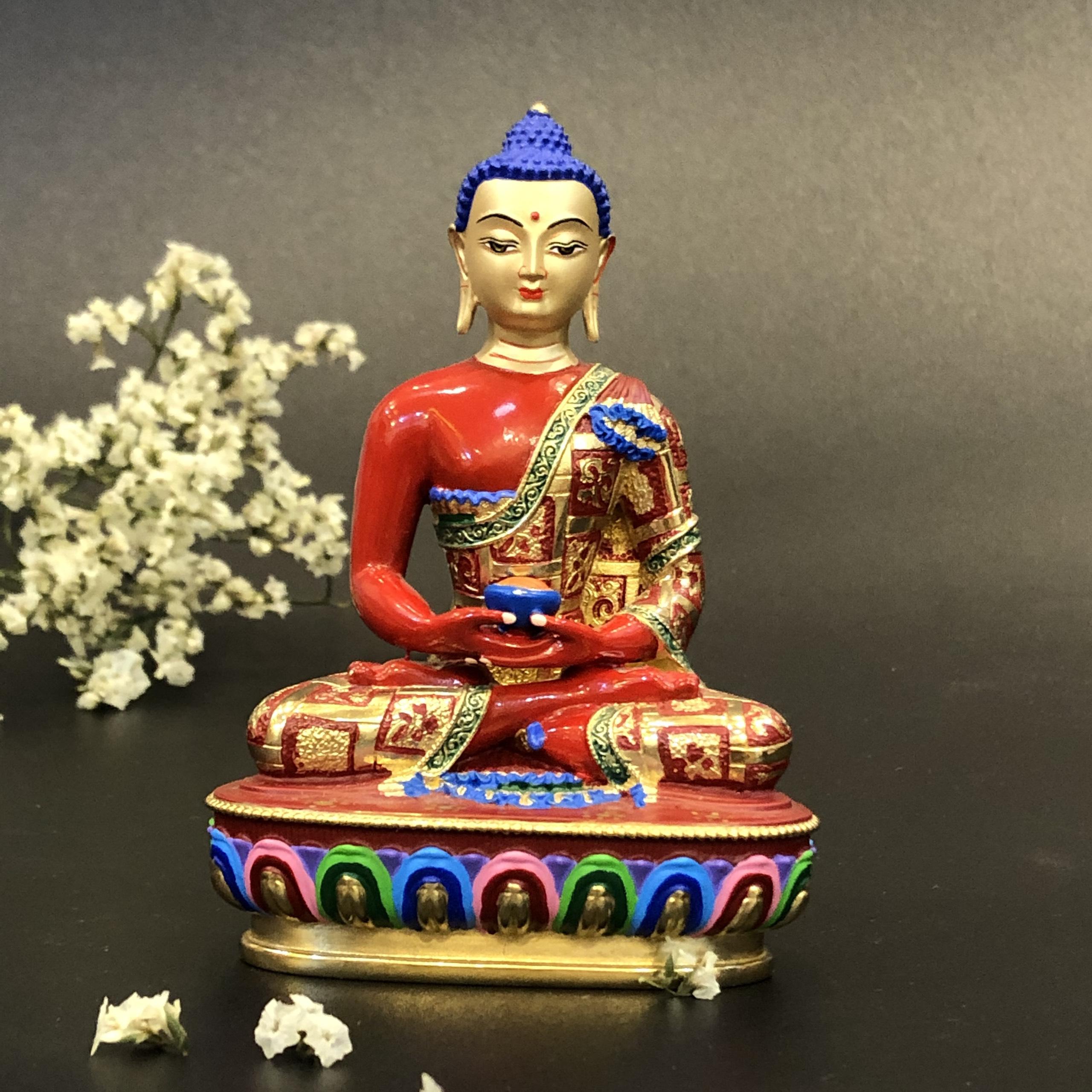 TÔN TƯỢNG ĐỒNG VẼ MÀU MINI 10CM