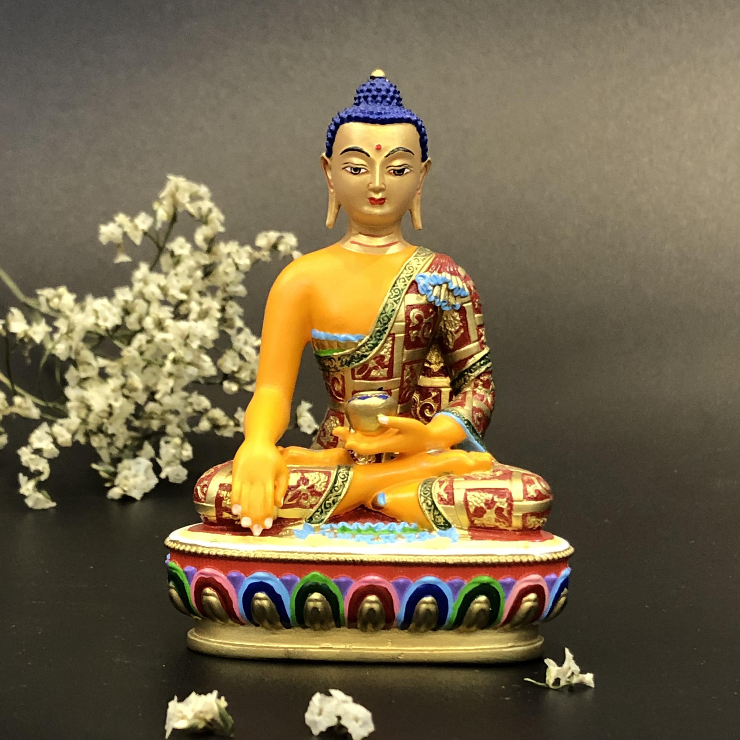 TÔN TƯỢNG ĐỒNG VẼ MÀU MINI 10CM