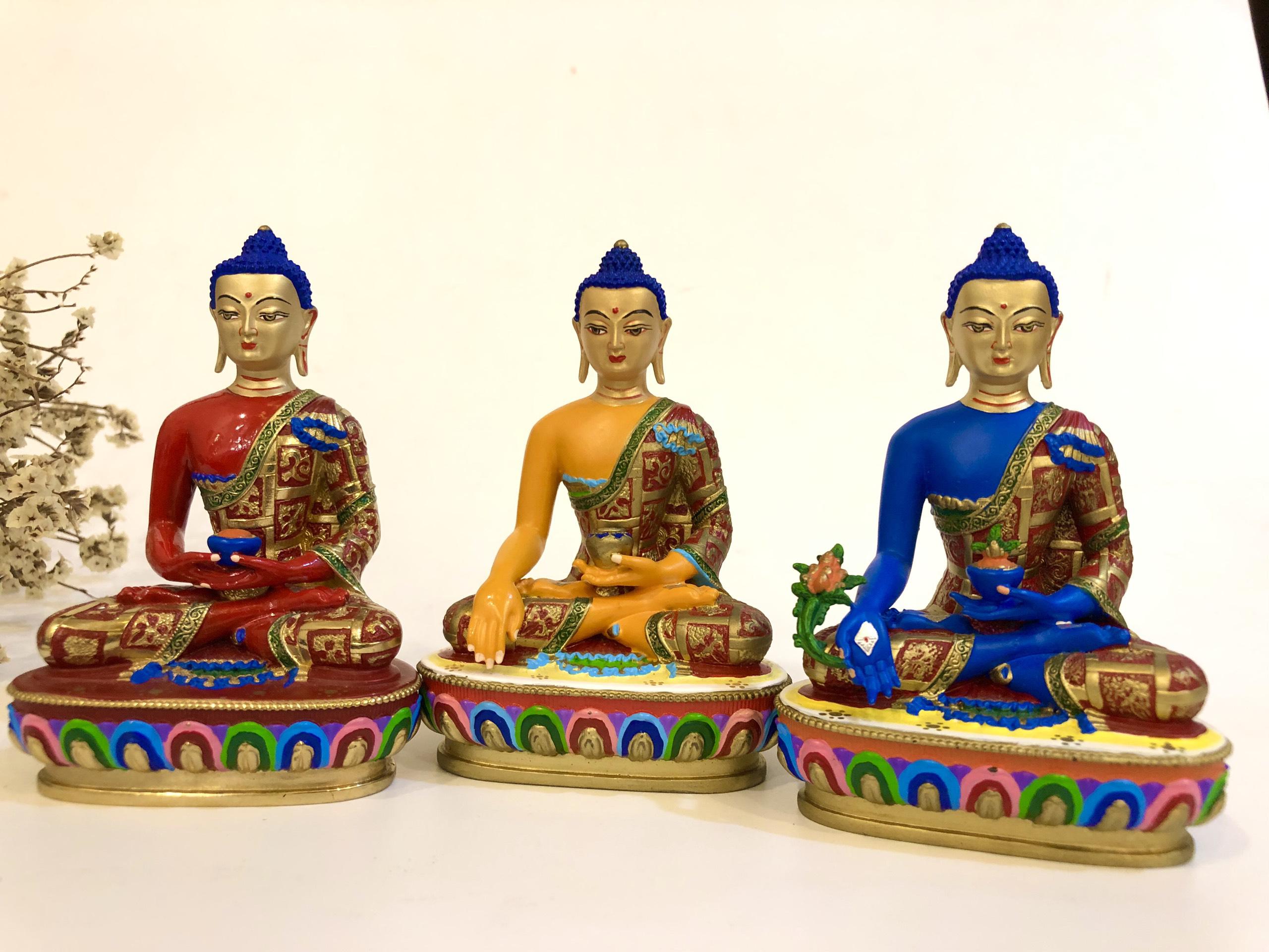 TÔN TƯỢNG ĐỒNG VẼ MÀU MINI 10CM
