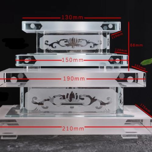 ĐẾ TƯỢNG LƯU LY CÓ ĐÈN 21CM