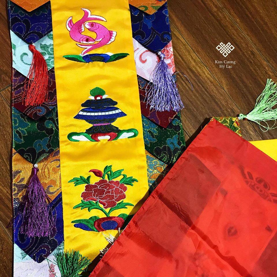 PHƯỚN GẤM LỤA BÁT CÁT TƯỜNG - 150cm x 25cm
