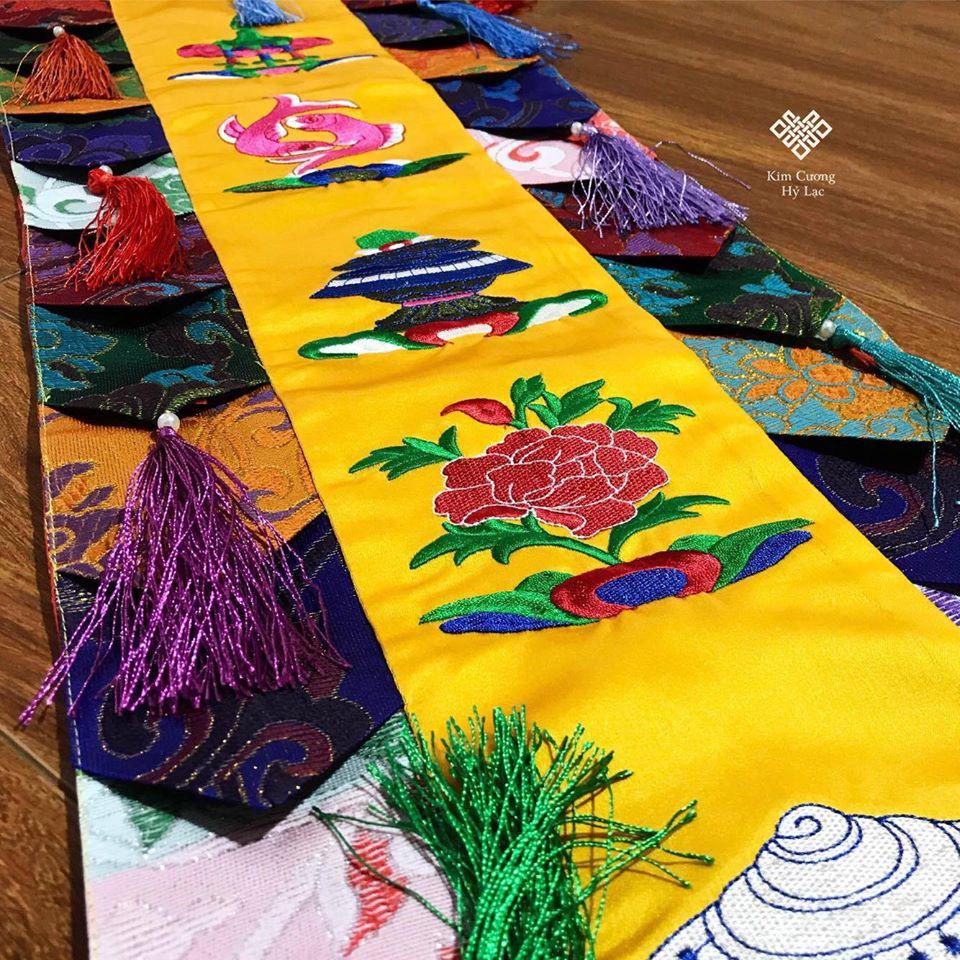 PHƯỚN GẤM LỤA BÁT CÁT TƯỜNG - 150cm x 25cm