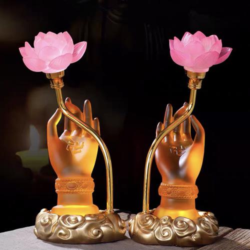 ĐÈN THỜ HOA SEN TAY PHẬT