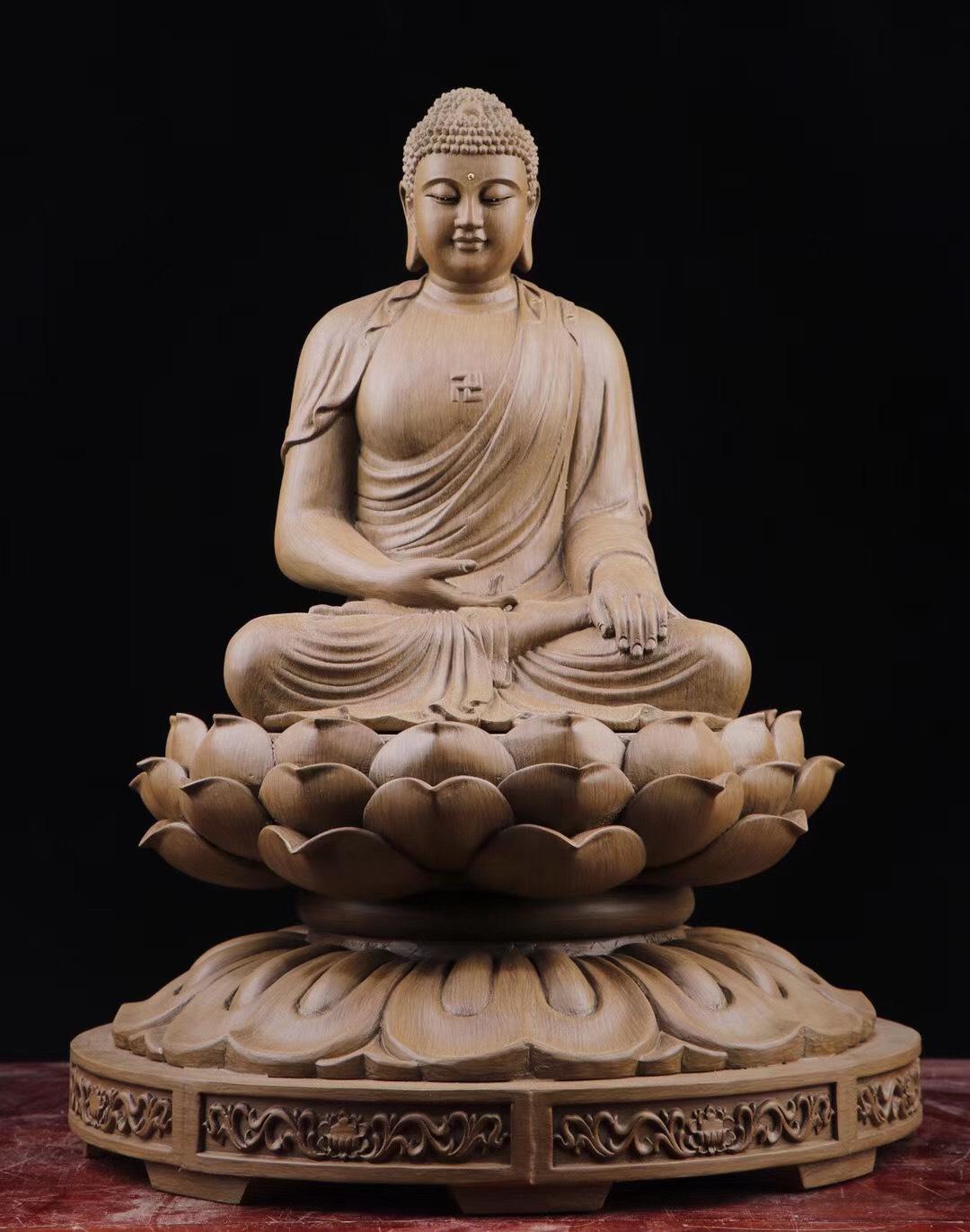 TAM THẾ PHẬT GỖ TRẦM DÓ HẢI NAM 47CM