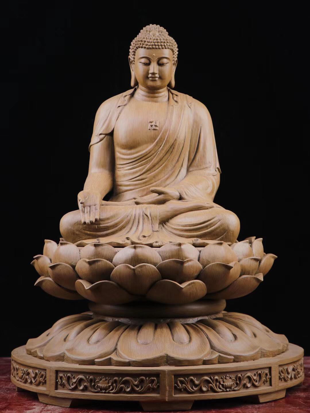 TAM THẾ PHẬT GỖ TRẦM DÓ HẢI NAM 47CM