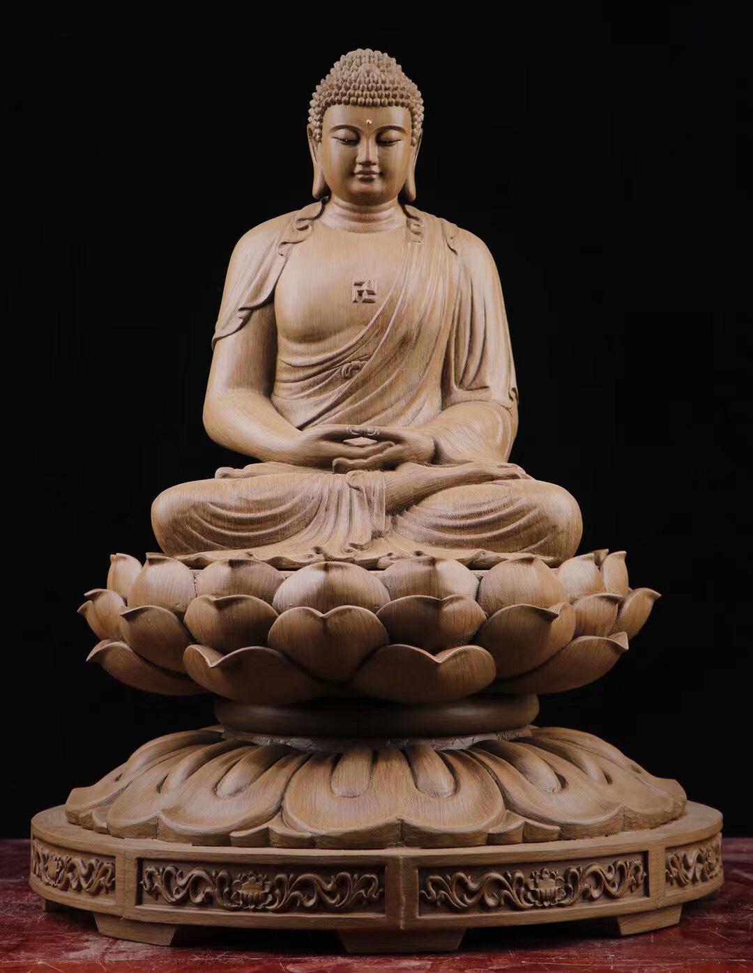 TAM THẾ PHẬT GỖ TRẦM DÓ HẢI NAM 47CM