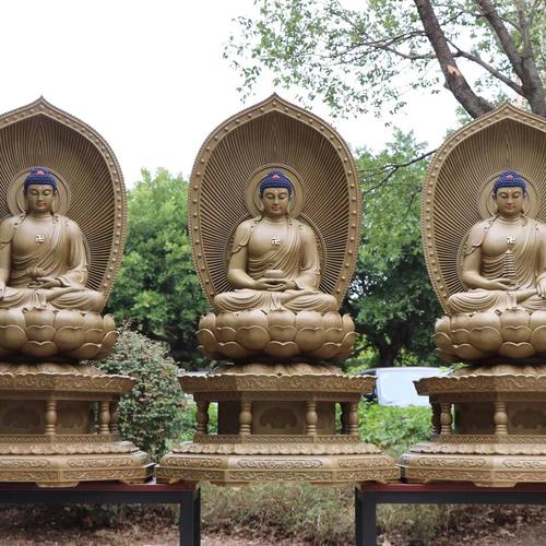 TAM THẾ PHẬT 168CM / MỘT PHO