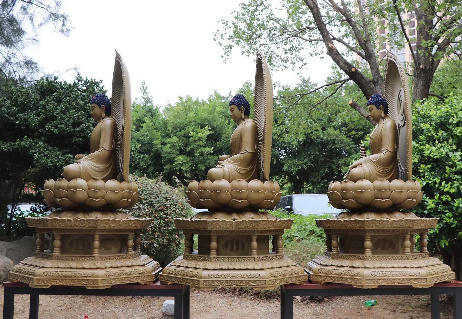 TAM THẾ PHẬT 168CM / MỘT PHO