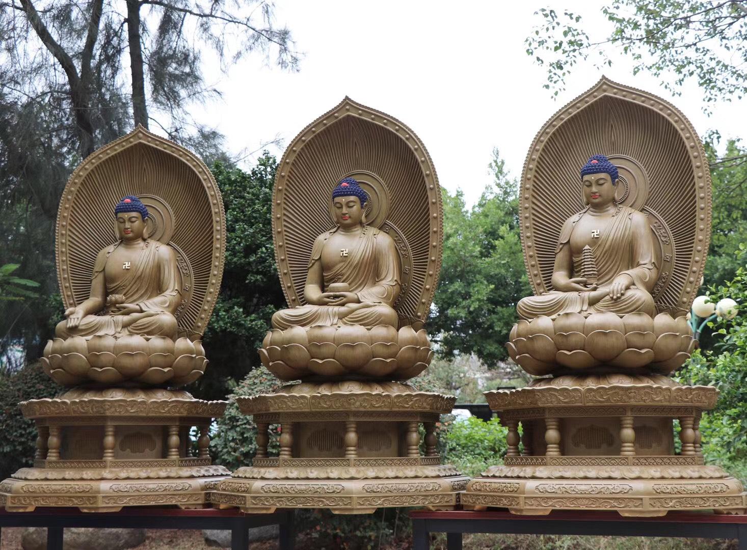 TAM THẾ PHẬT 168CM / MỘT PHO