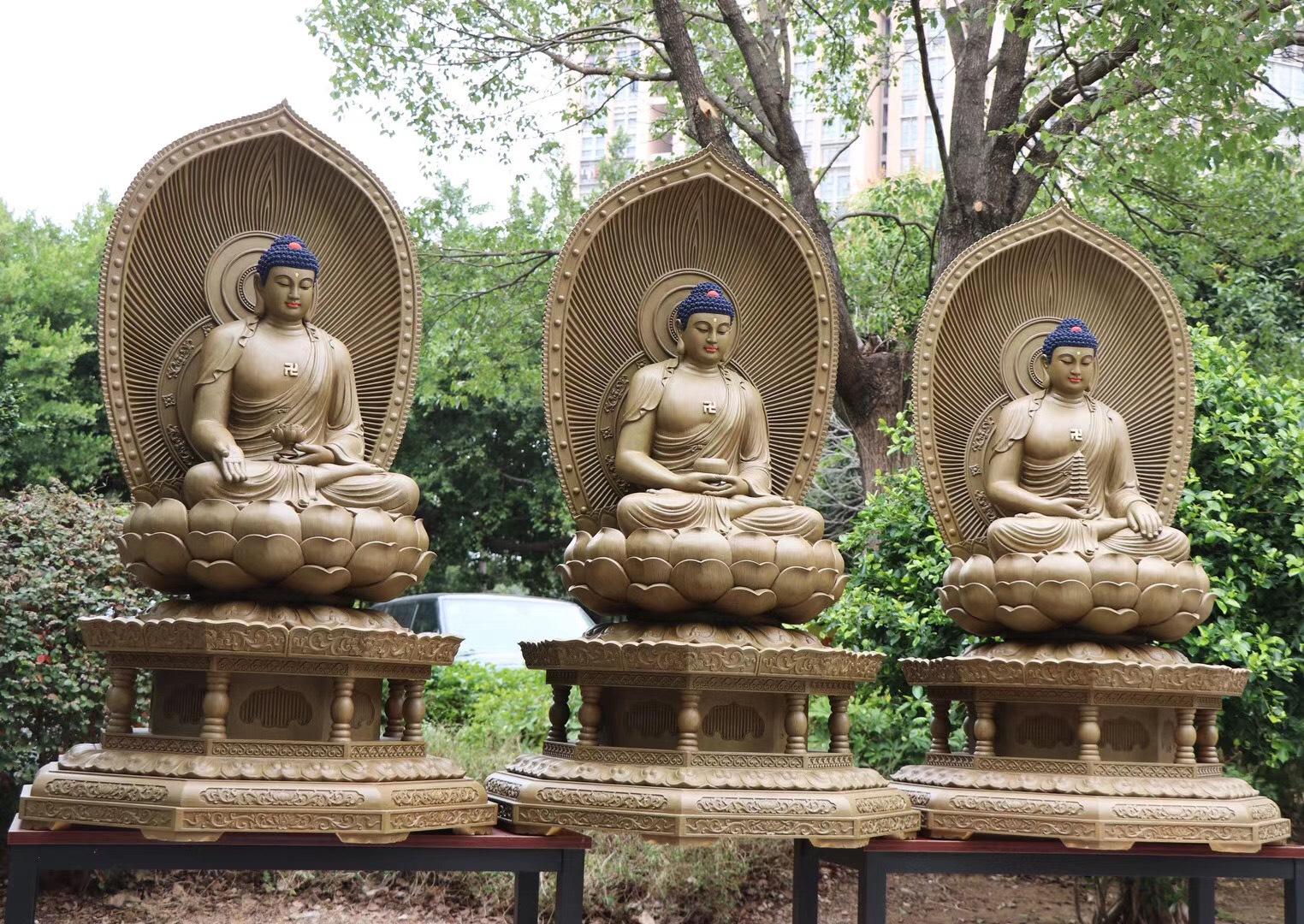 TAM THẾ PHẬT 168CM / MỘT PHO