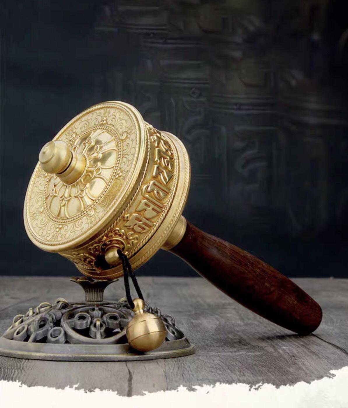 KINH LUÂN CẦM TAY ĐỒNG 17CM
