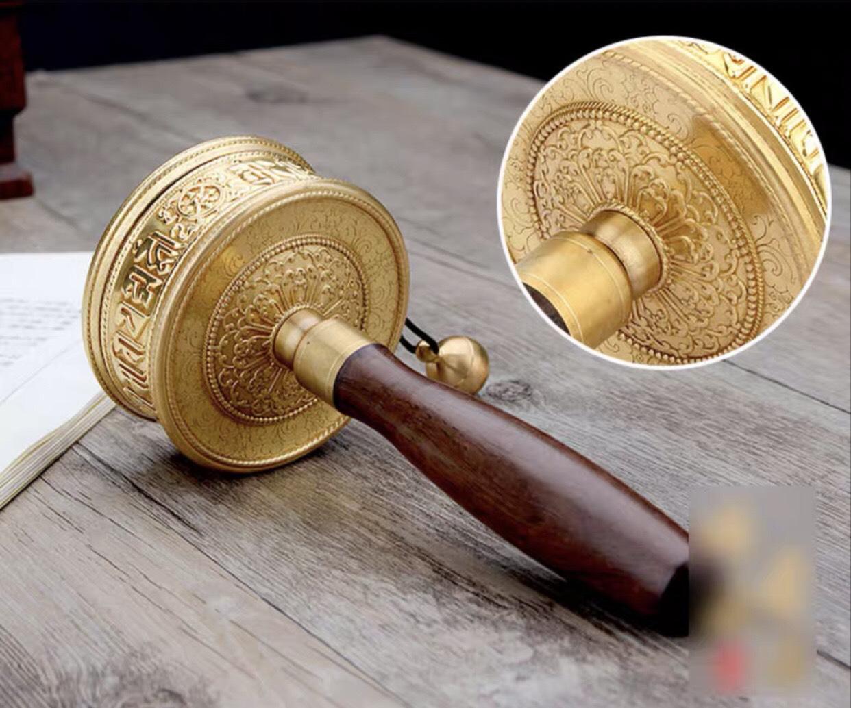 KINH LUÂN CẦM TAY ĐỒNG 17CM