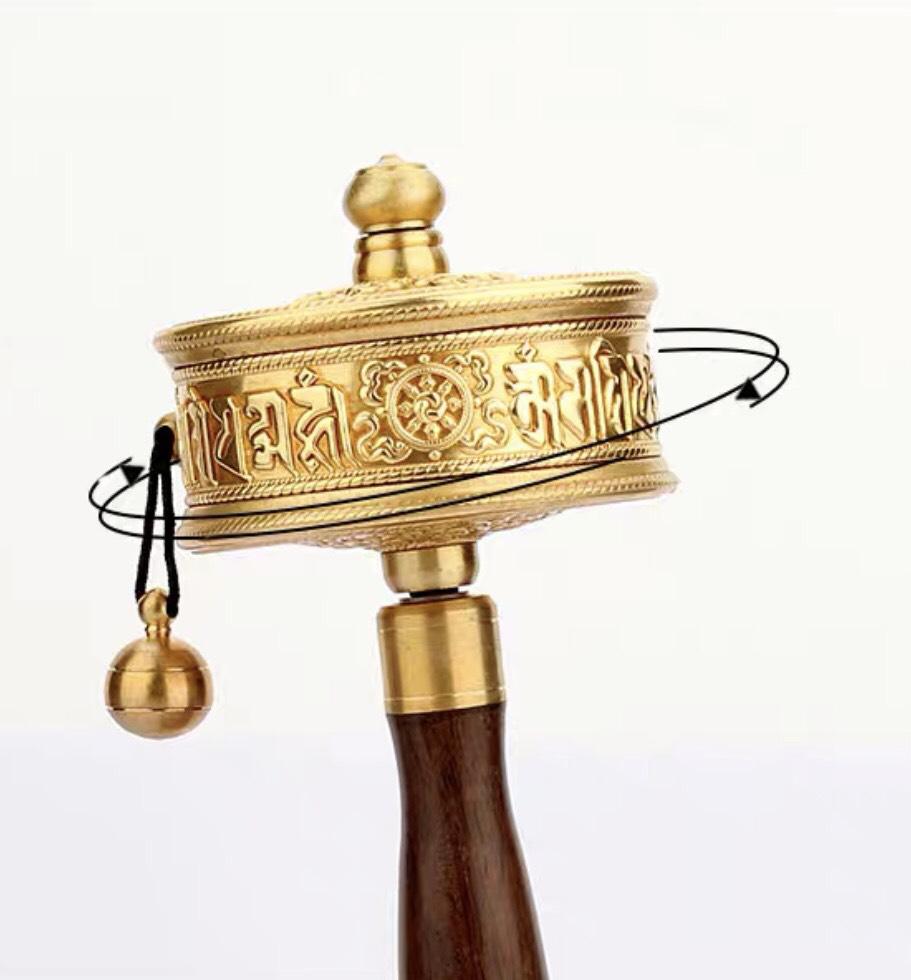 KINH LUÂN CẦM TAY ĐỒNG 17CM