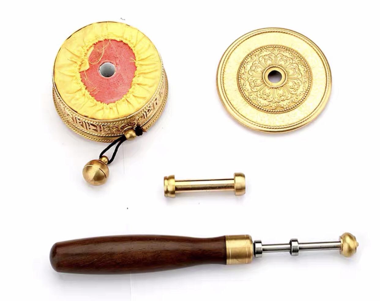 KINH LUÂN CẦM TAY ĐỒNG 17CM