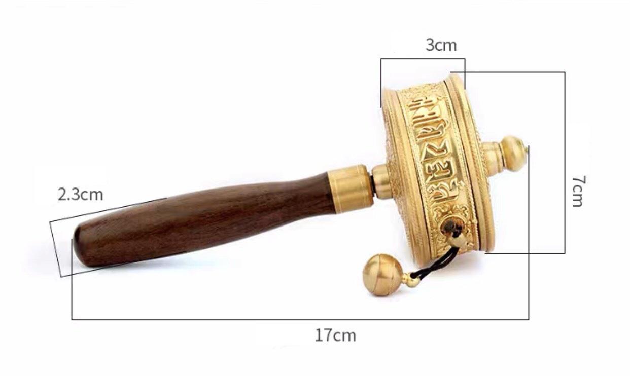 KINH LUÂN CẦM TAY ĐỒNG 17CM